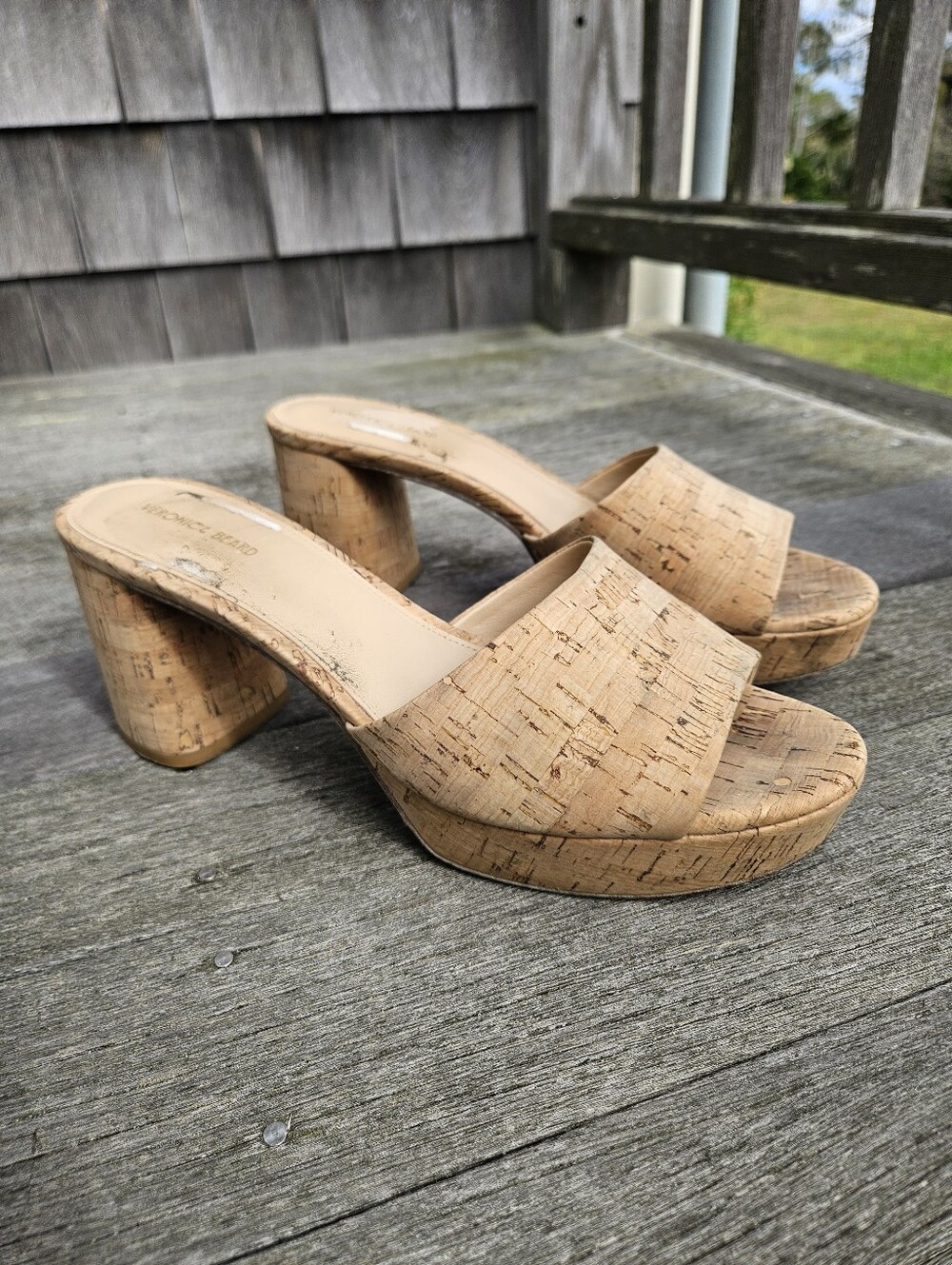 Veronica Beard Daliplatlow Cork Mule Sandals - Sizr 10